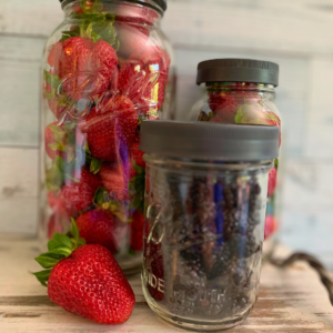 photo of berries in a jar