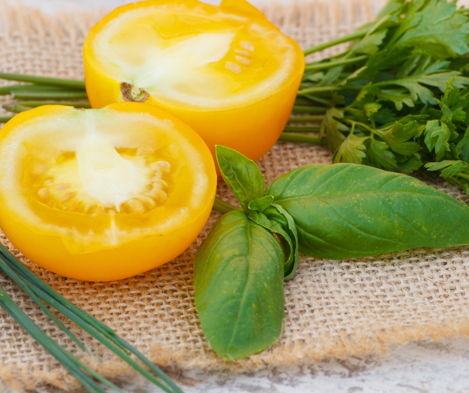 photo of tomato and herbs